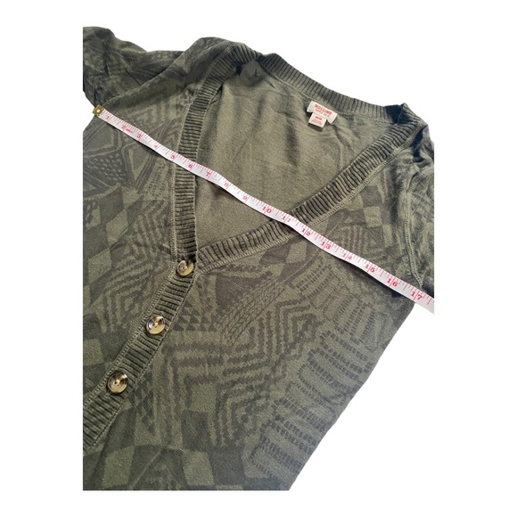 Olive green patterned cardigan - Picture 3 of 5